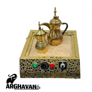 ترک ساز شنی طلایی ساحارا طرحدار 40×40